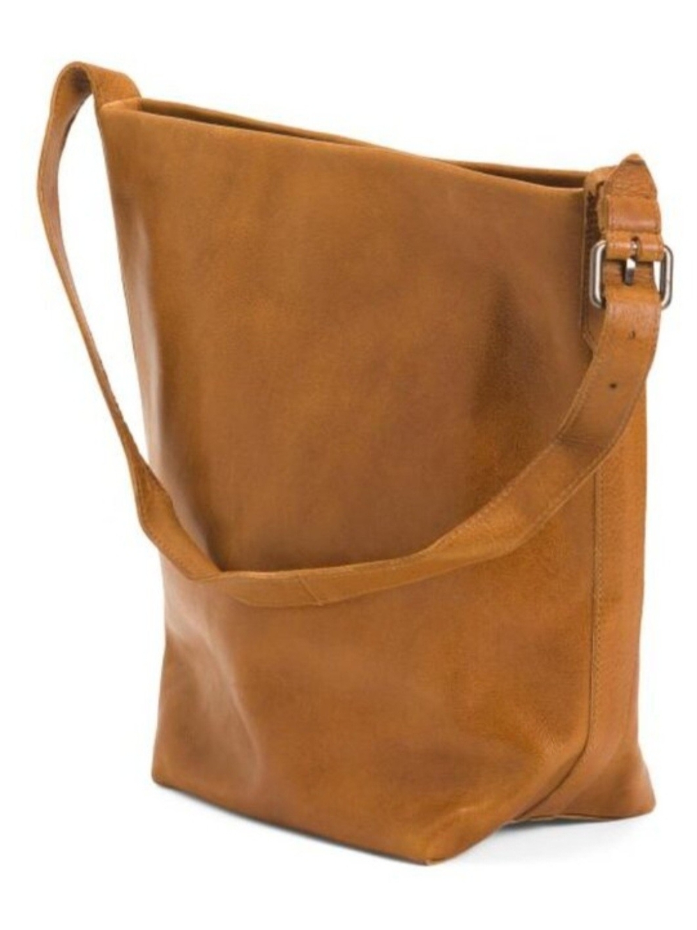 Latico Leather Bucket Shoulder Bag in Cognac